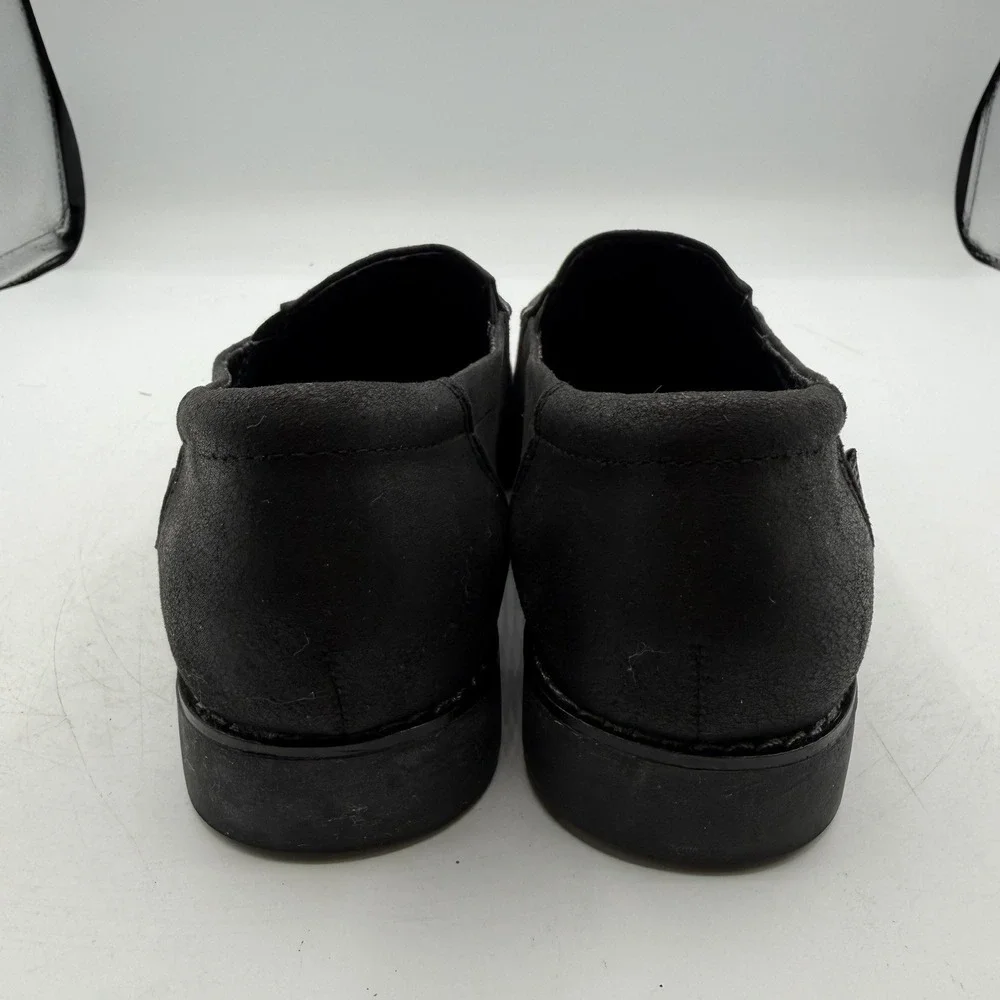 BOBS Skechers Chill Lugs Central Look Loafers Womens 9 W WIDE Black Slip On Shoe